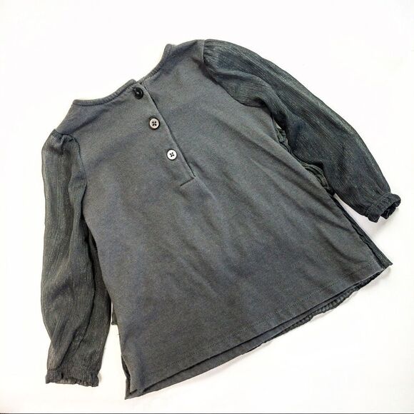 Wonderkids GrayTiered Ruffle Dress Sz 18m - Picture 6 of 10